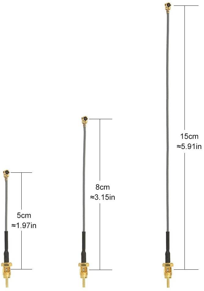 Superbat 3 U.fl/IPEX Cable Mini PCI to SMA Female Low Loss Coaxial Cable for Wireless Routers Mini PCIe Cards Network Extension Bulkhead Pigtail PCI WiFi WAN Repeater Low Loss Coaxial Cable 2-Pack