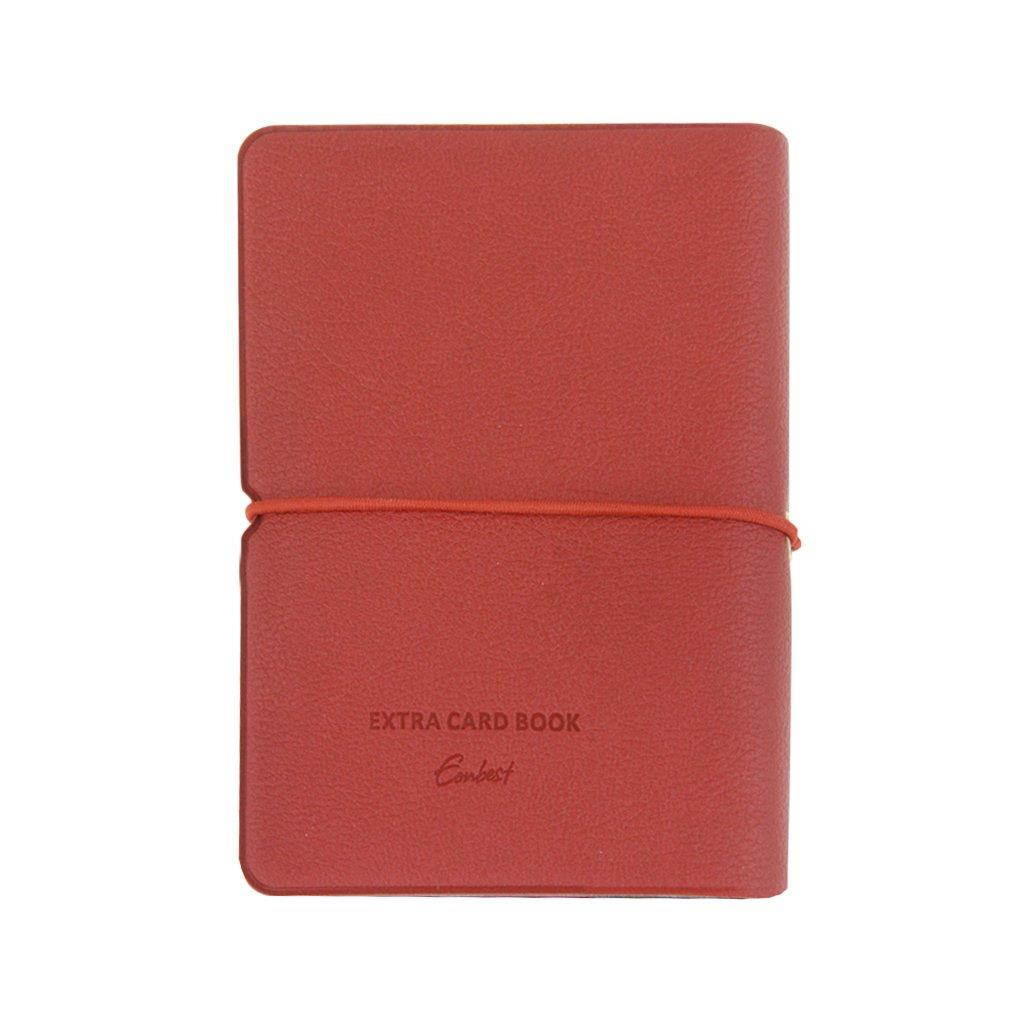 Business Credit Card Holder Case Wallet Purse Men Women PU Leather Practical Card Carry-on Bag Extra Card Book for 30 Cards with Index Cards for Easily Search