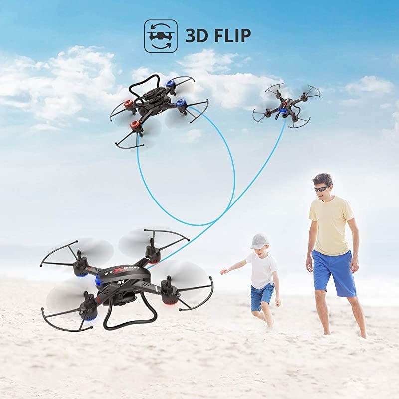 F181W 1080P FPV Drone with HD Camera for Adult Kid Beginner, RC Quadcopter with Carrying Case, Voice Control, Gesture Control, Wide-Angle Live Video, Altitude Hold, 2 Batteries, Easy to Fly