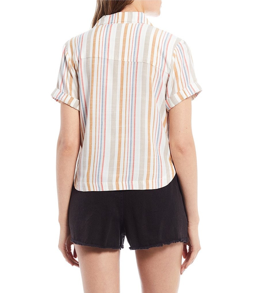 Love & Piece Sleeveless Tie-Die Peplum Hanky Hem Top