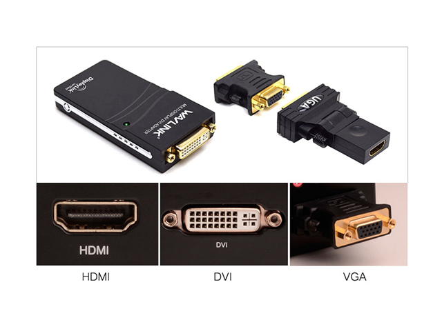 Wavlink USB To VGA DVI HDMI Video Graphics Display Adapter, Displaylink Chip Supports up to 6 Monitor Displays, Up to 1920 x 1080@60Hz For Windows, Mac OS & Chrome OS, More Efficient Home Office