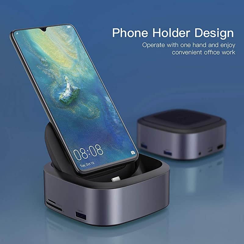 8-in-1 Dock for Samsung Dex Station,  for Samsung Docking Station, USB C to 4K HDMI Adapter DeX Station, Desktop Experience for Samsung Galaxy S20/S10/S9/S8,Note 10/9,