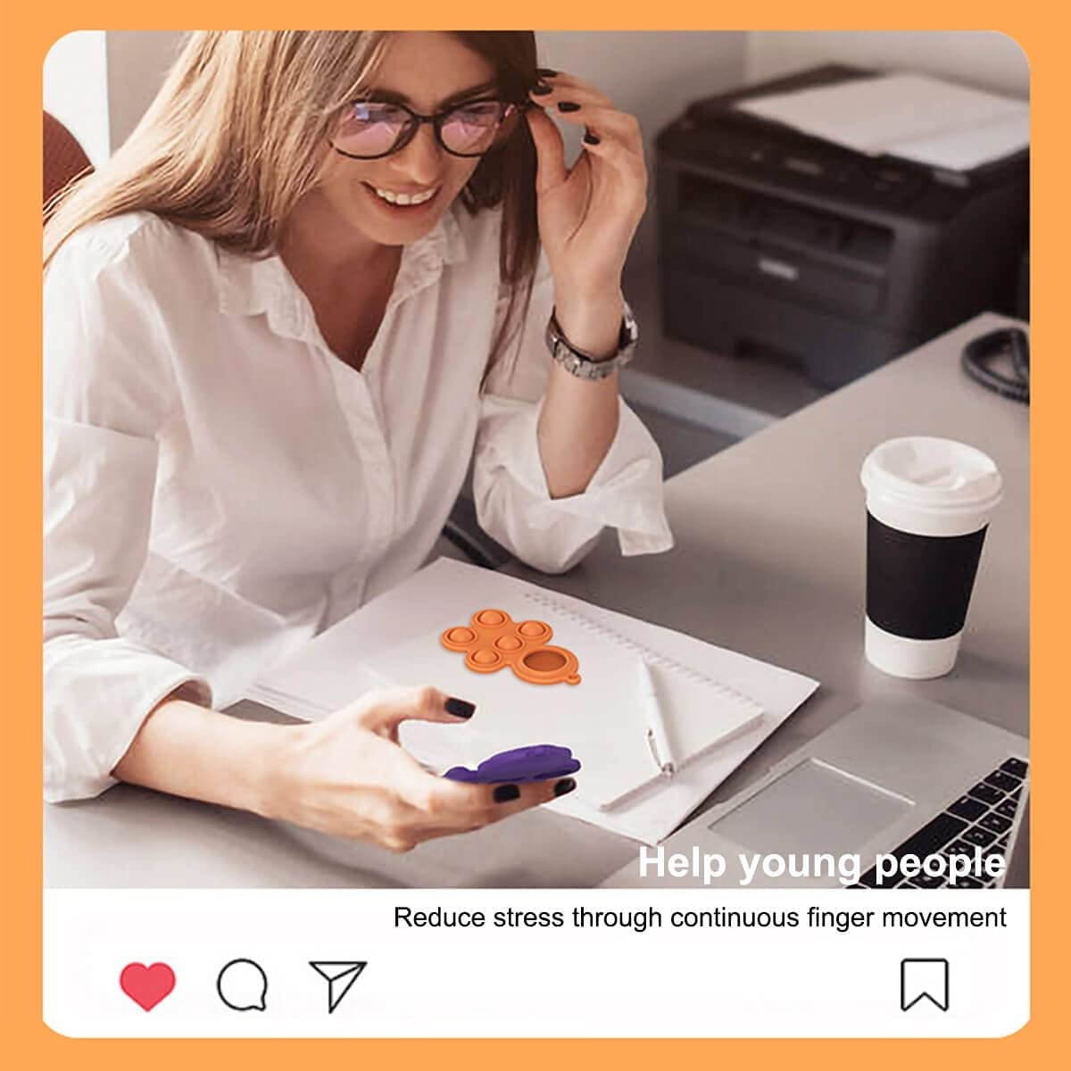 FARSH 3 Pack Silicone Protective Case Compatible Apple AirTags 2021 Tracker, Stress Relief Push POP Bubble Sensory Fidget Toys, Lightweight AirTag Case Cover Holder with Keychain for Dog Collar pet