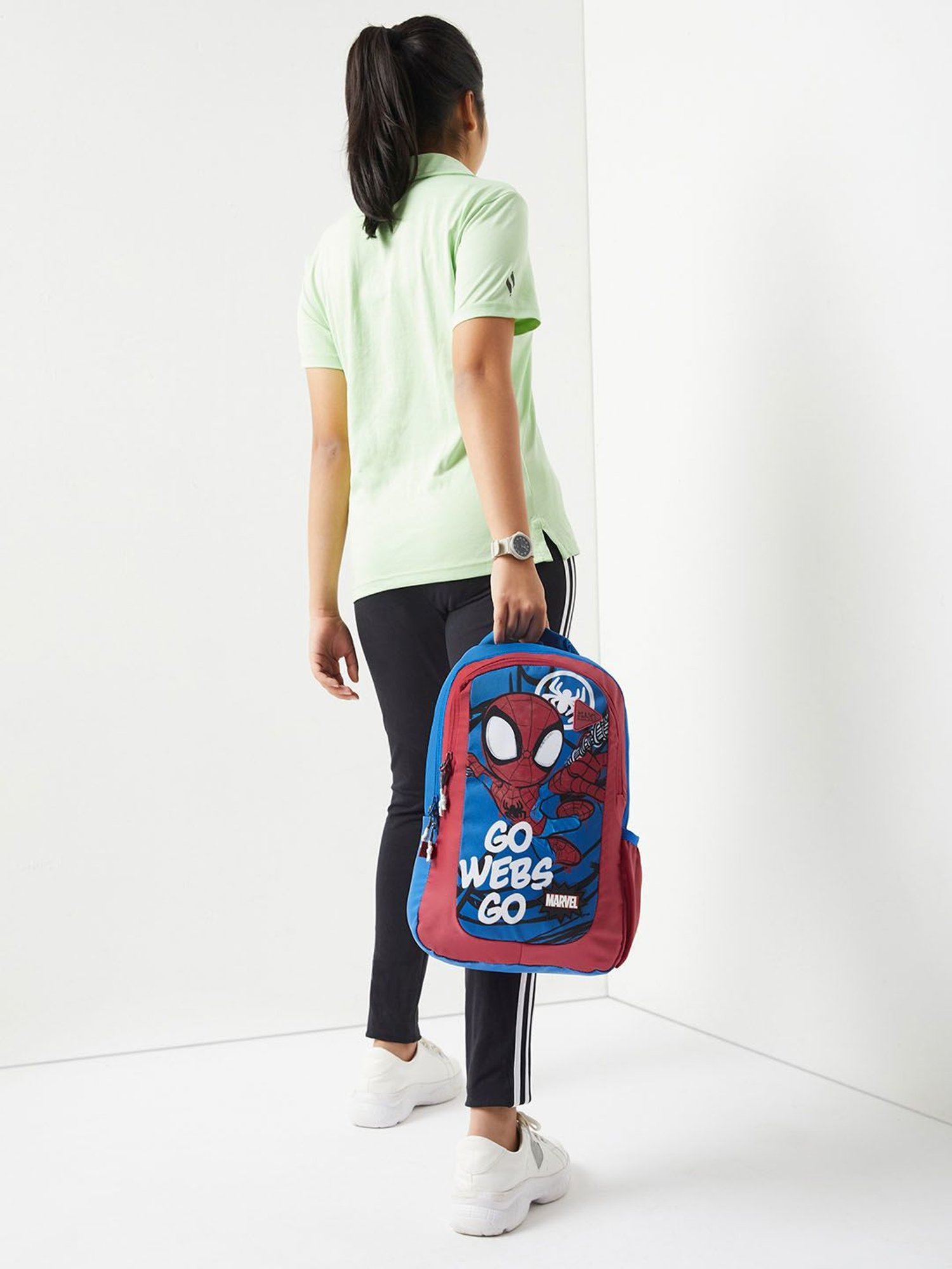 Wiki Back to School Champ 2 Red & Blue Polyester Printed Backpack - 16 Ltrs