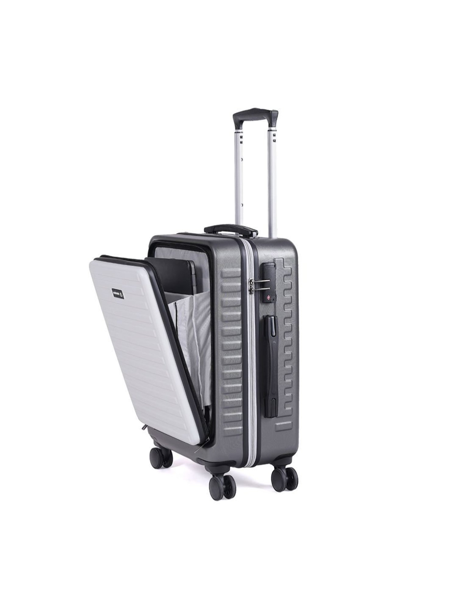 Assembly Grey & White Textured Trolley Set of 3 - 20 inch, 24 inch & 28 inch