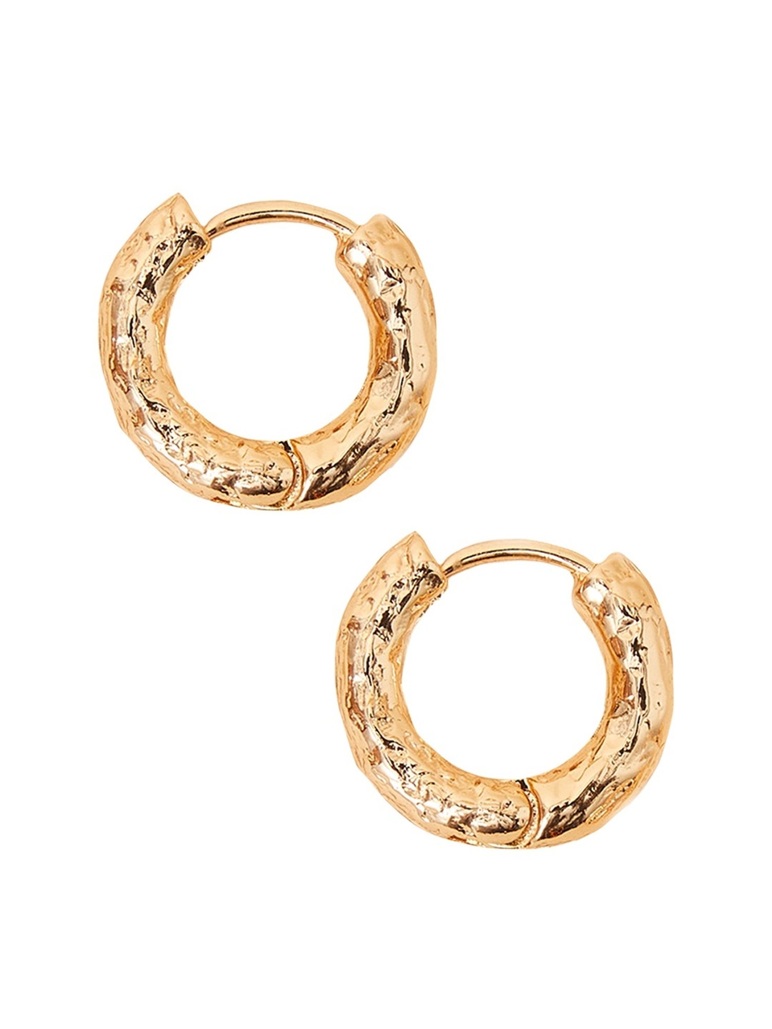 Accessorize London Small Textured Hoop Earrings