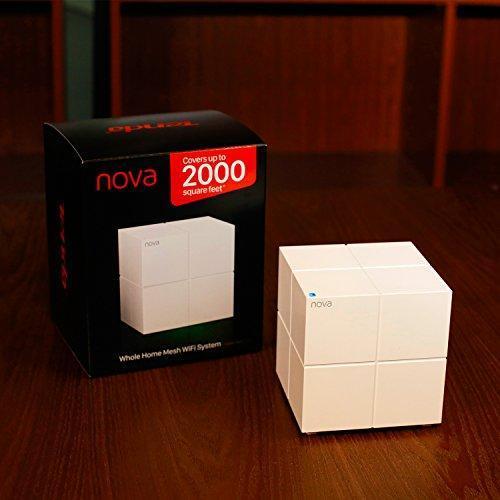 Tenda Nova MW6(1-pack) Whole Home Mesh WiFi System Coverage up to 2,000 sq.ft, 1-2 bedrooms, Plug and Play, Works with Alexa,Parental Controls,2 Gigabit Ports/Unit