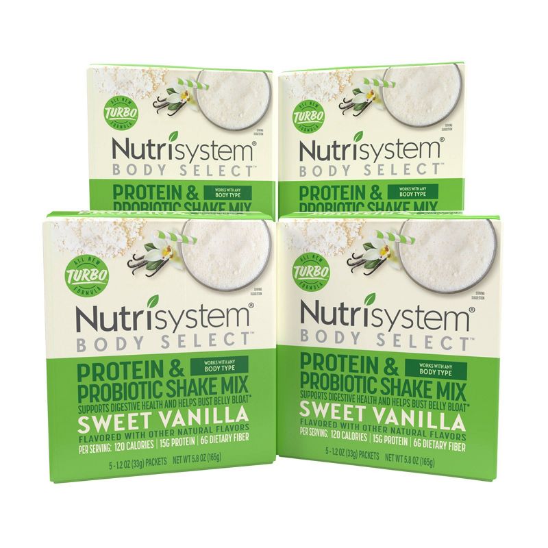 Nutrisystem Body Select Sweet Vanilla Protein & Probiotic Shakes - 20ct