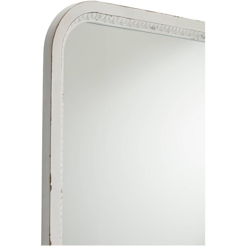 Noble Park Noreen Distressed White 24 3/4" x 36 1/2" Wall Mirror