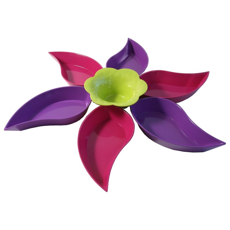 Gibson Elite 2 Piece Gracious Dining Ceramic Bowl Set With Acacia Wood Tray