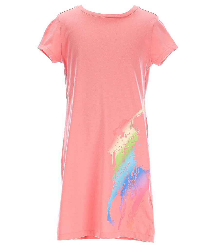 Polo Ralph Lauren Big Girls 7-16 Ombre Large Pony T-Shirt Dress