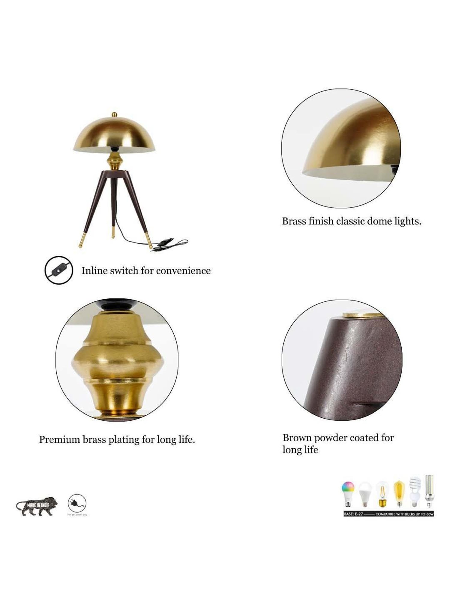 Kapoor E Illuminations Green Study Table Lamp - Set of 1