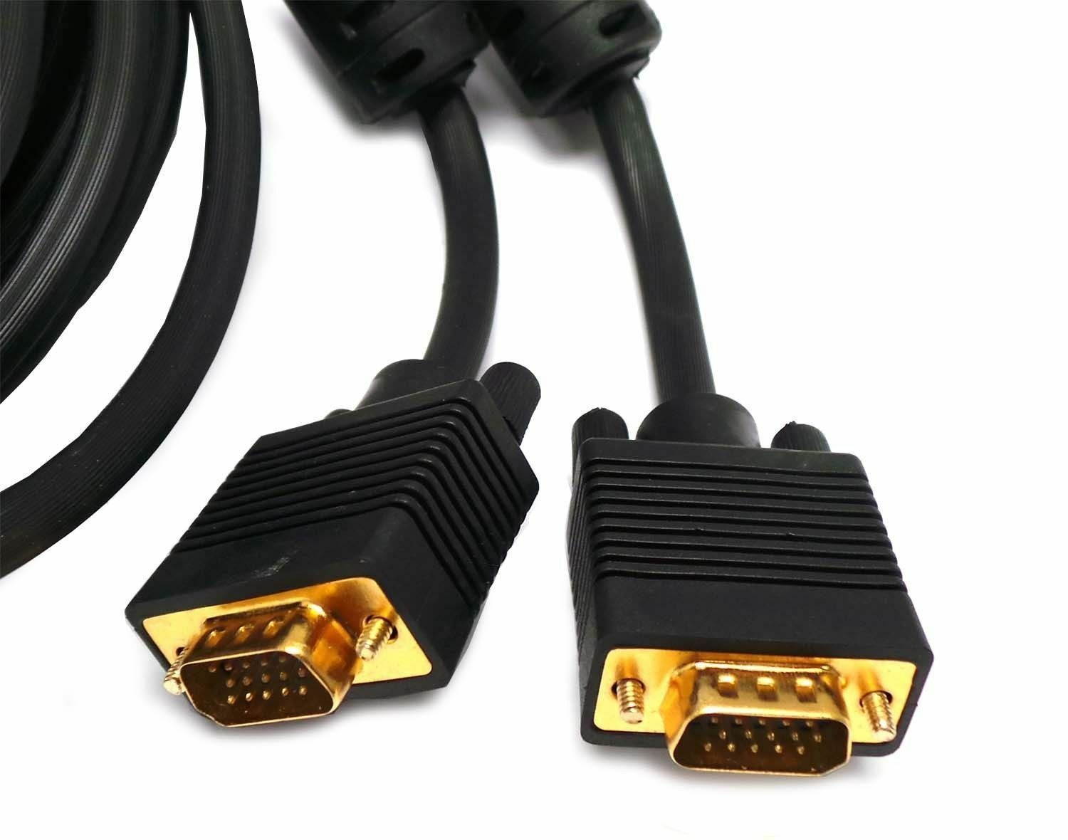50FT 50 FT Gold Plated SVGA SUPER VGA Monitor Male - Male Cable CORD FOR PC HDTV