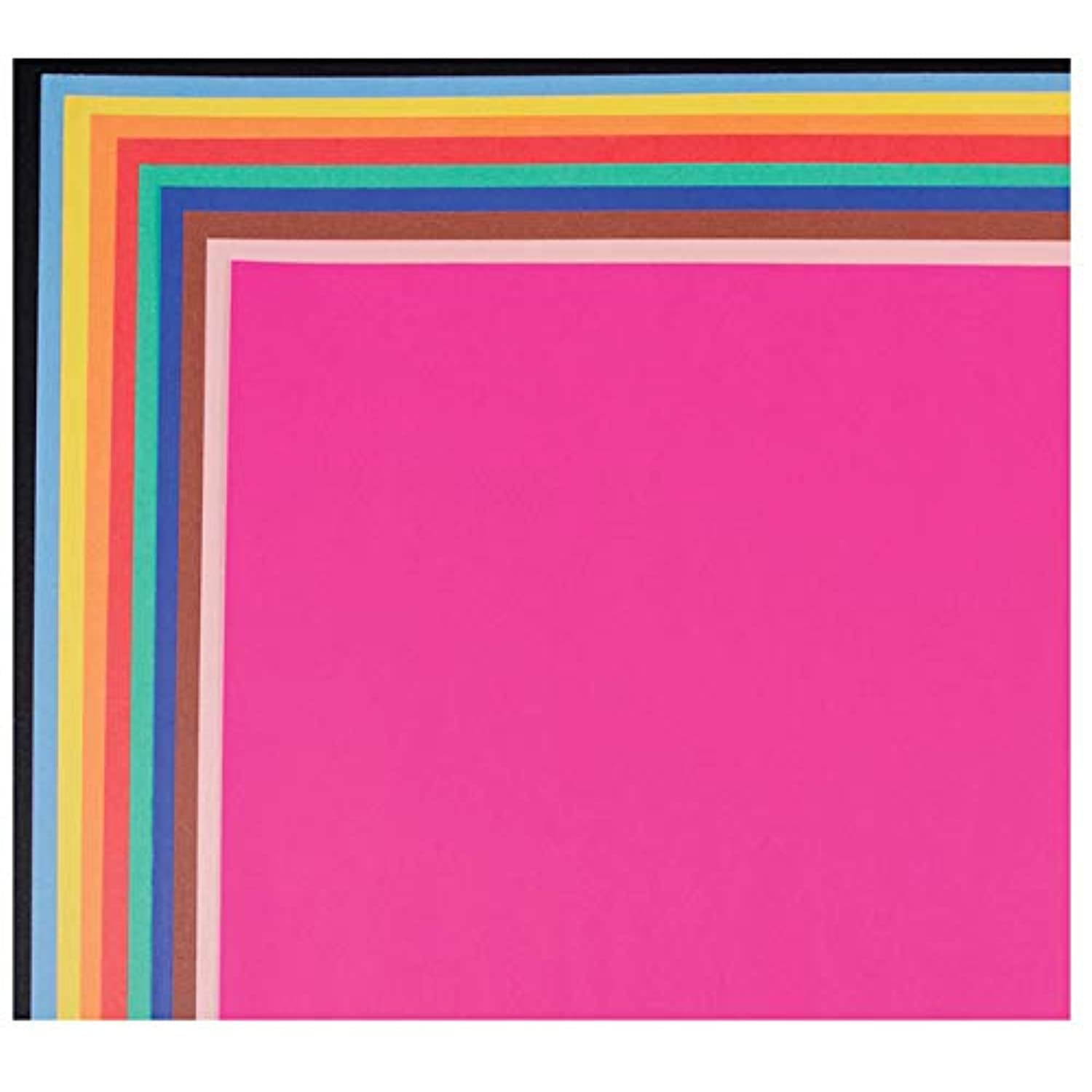 School Smart 1485739 Railroad Board, 4-ply Thickness, 22" x 28", Assorted Color (Pack of 25)