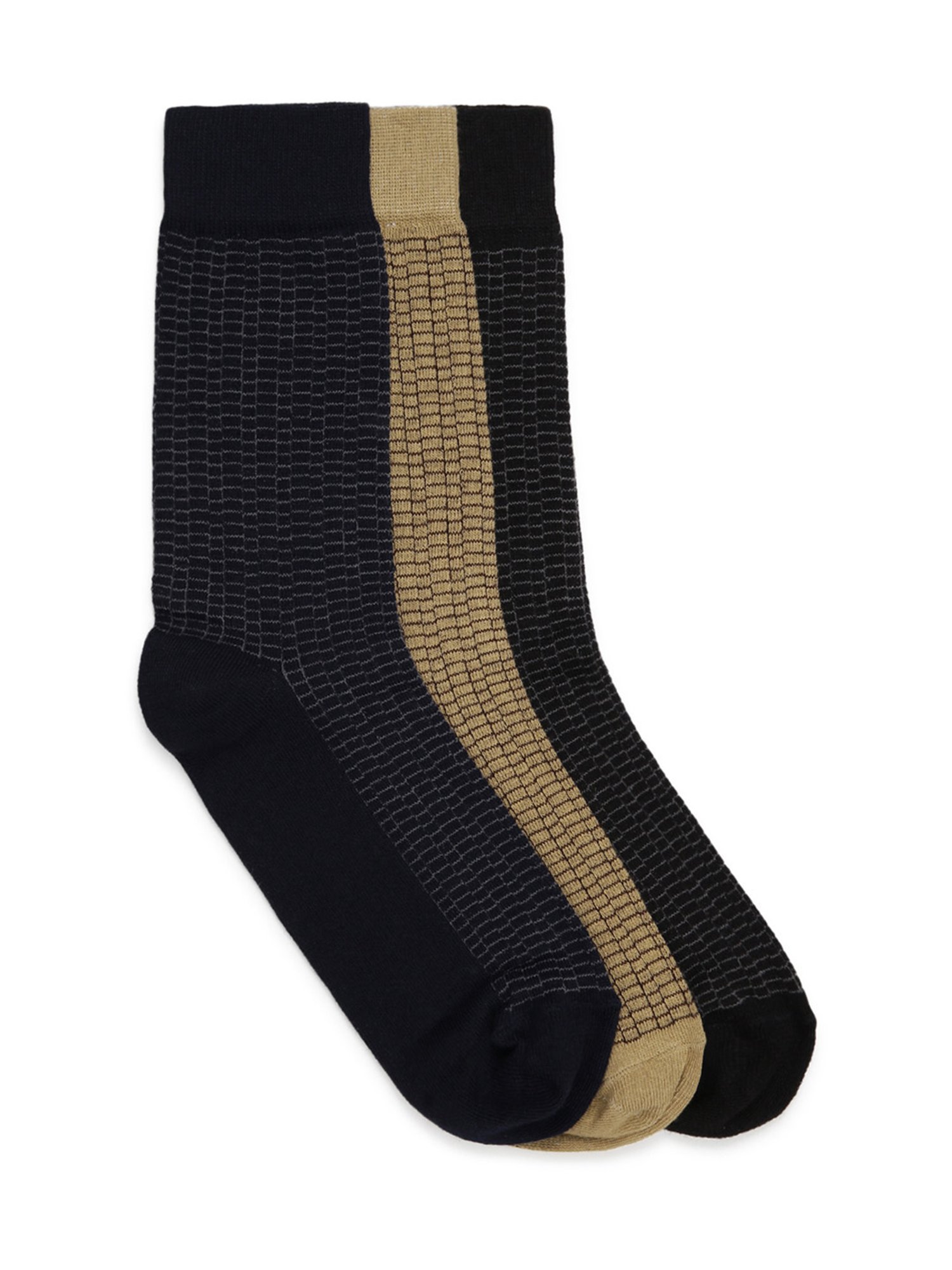 Sokker Multicolor Cotton Striped Socks - Set of 3