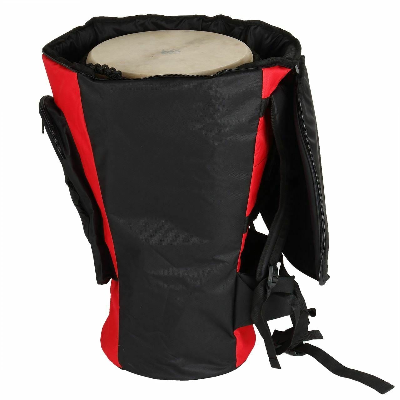 XL Heavy Duty Djembe Bag, Red/Black (For 12x24 Djembes)