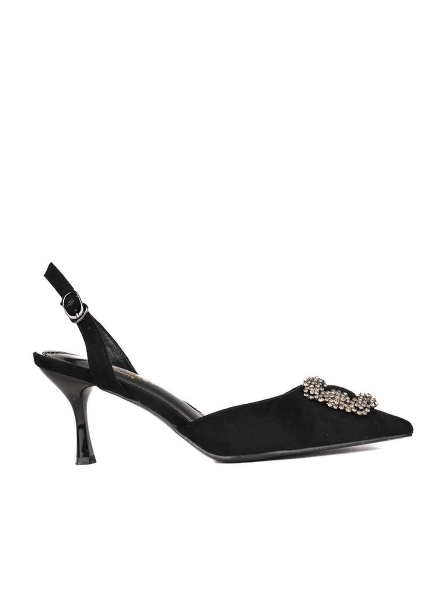 Ronnie Grey Women's Black Back Strap Stilettos