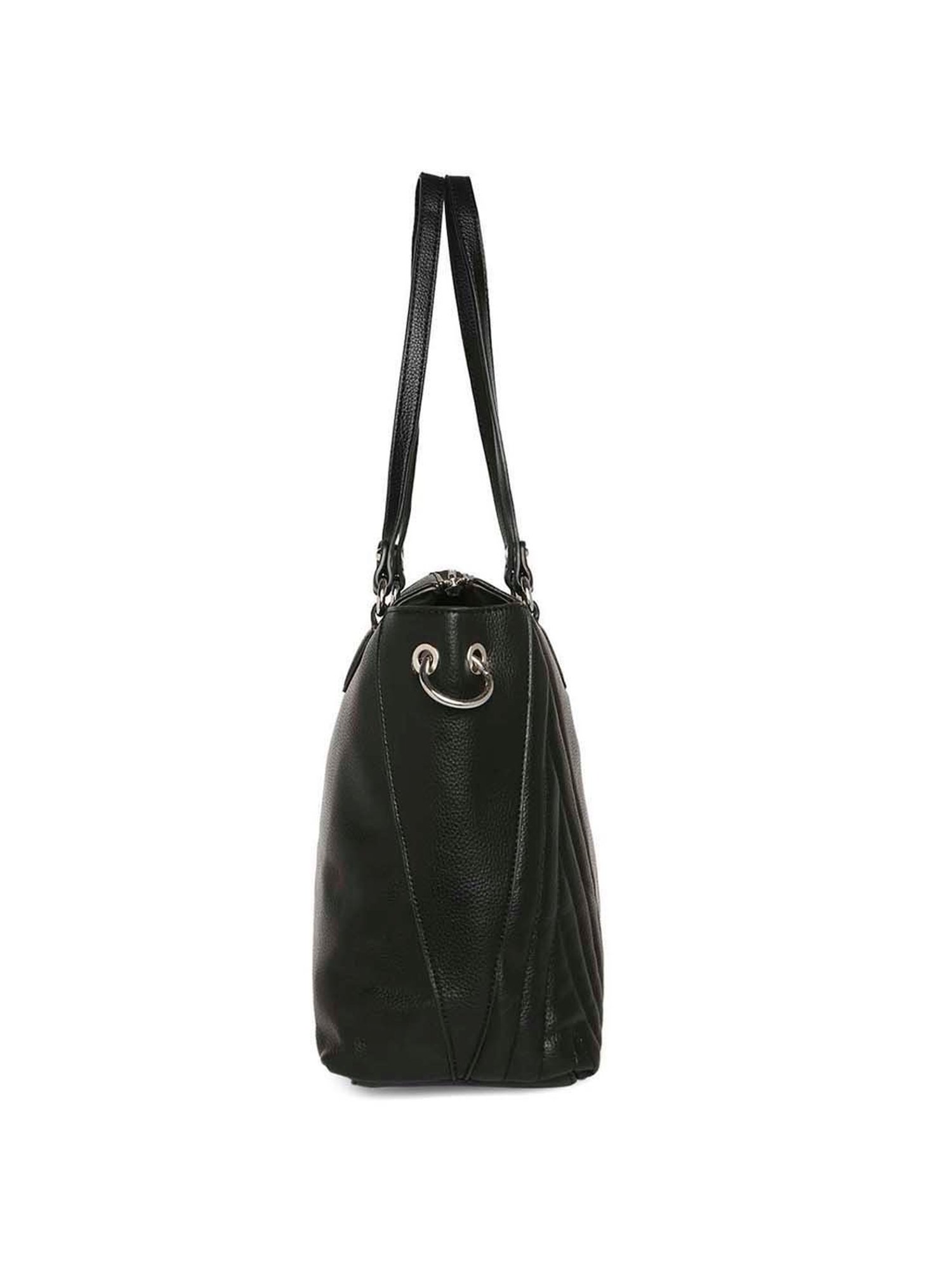 Marina Galanti Black Quilted Medium Tote Handbag