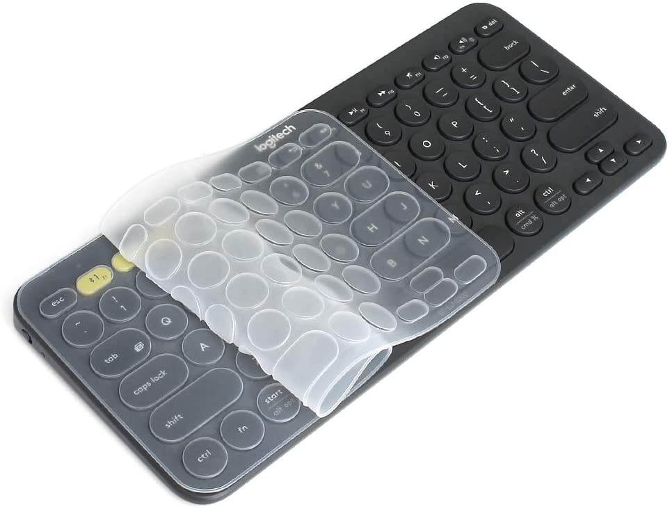 Silicone Keyboard Cover for Logitech Bluetooth Multi - Device Keyboard Cover K380 (Model: K380) Ultra Thin Protective Skin (for Logitech K380, Clear)