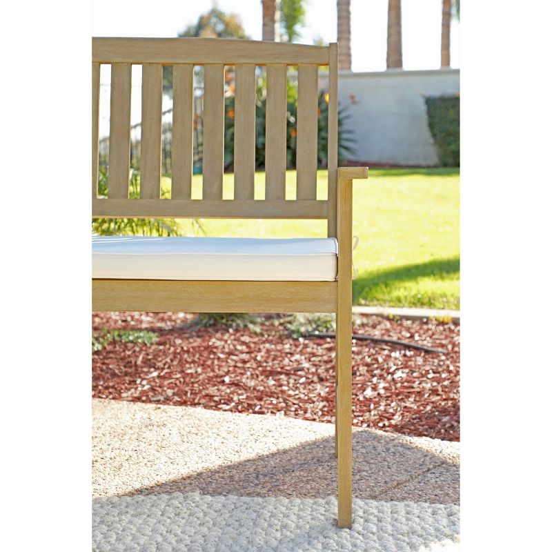 Zen 4pc Outdoor Wood Chat Set with Cushions - Natural - Coaster