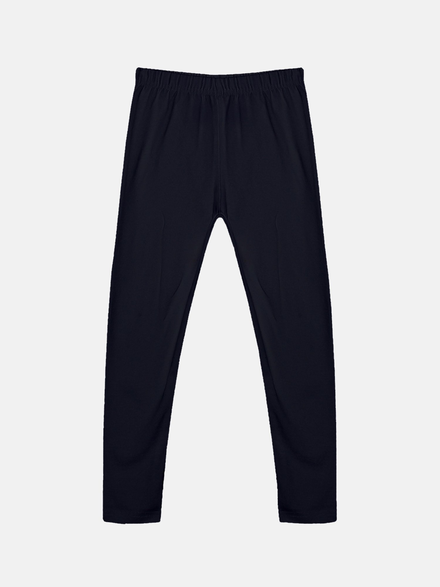 Kiddopanti Girls Black & White Solid Leggings (Pack Of 2)