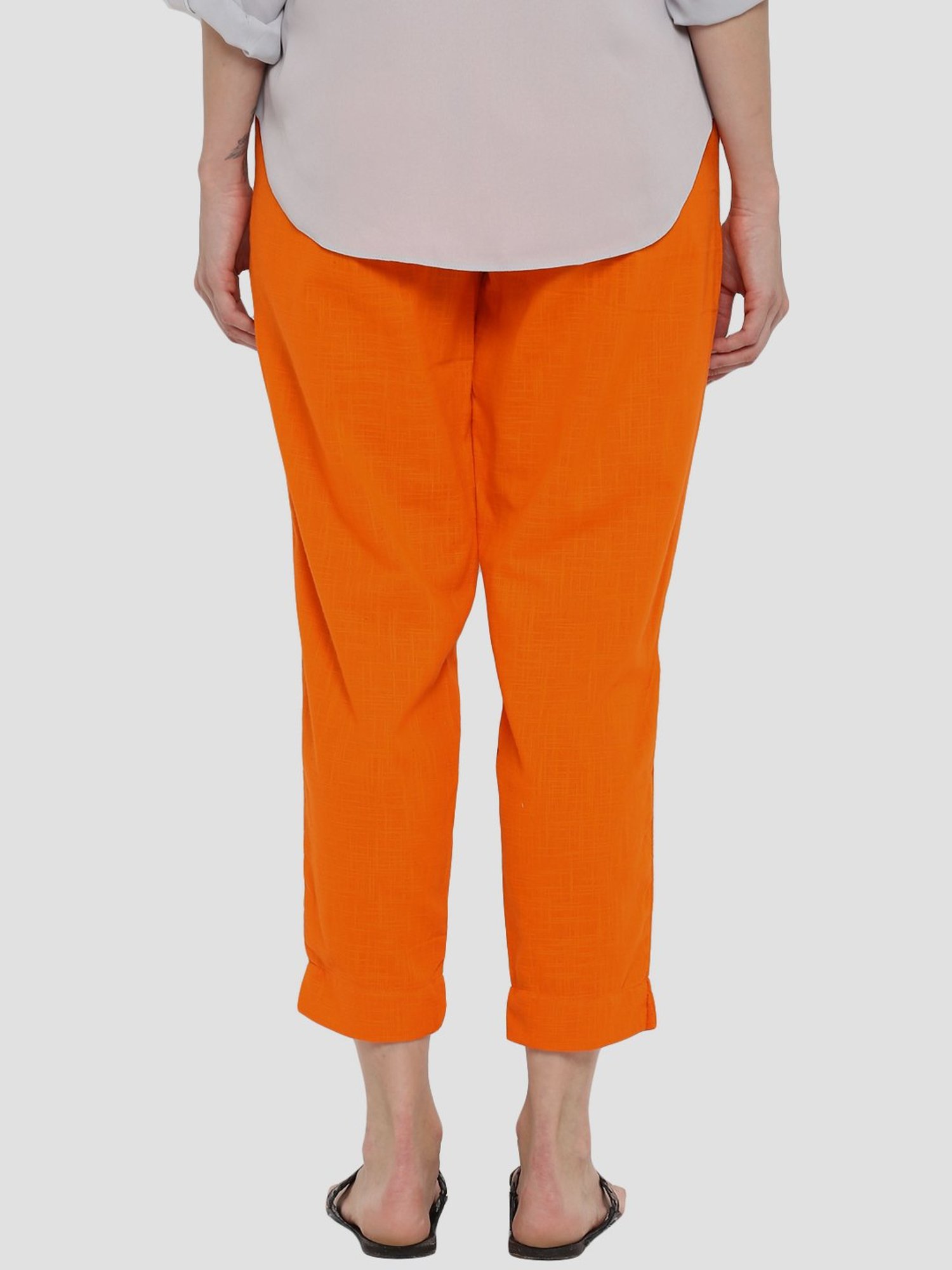 Sringam Orange Cotton Pants