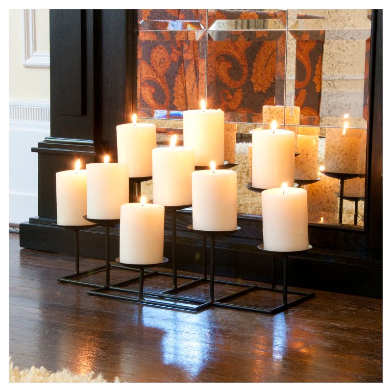 9 Candle Candelabra - Matte Black - Aiden Lane
