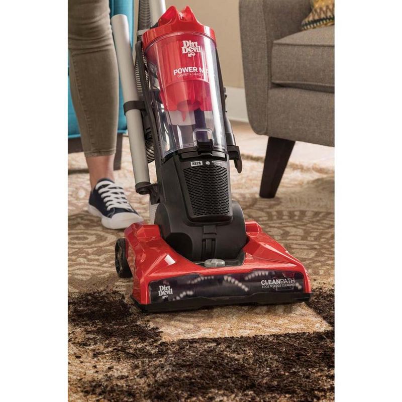 Dirt Devil UD70161 Power Max Corded Bagless Upright Vacuum Cleaner, Red (Certified Refurbished)