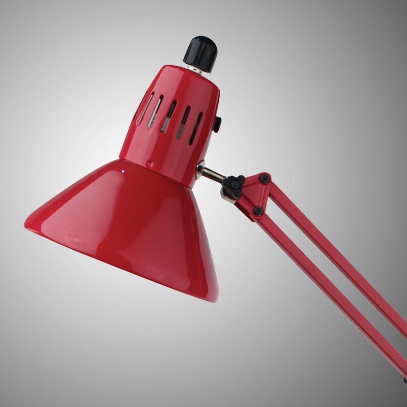 Lite Source Swing-Arm 1 Light Desk Lamp Red - Lite Source