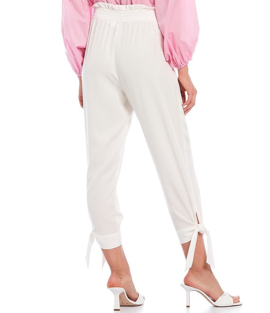 Gianni Bini Lulu Tie-Leg High Rise Pull-On Pants