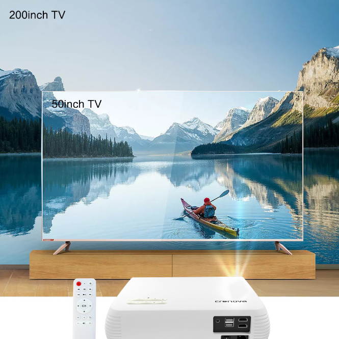 CRENOVA XPE660 1080P Home Projector 6500Lumens