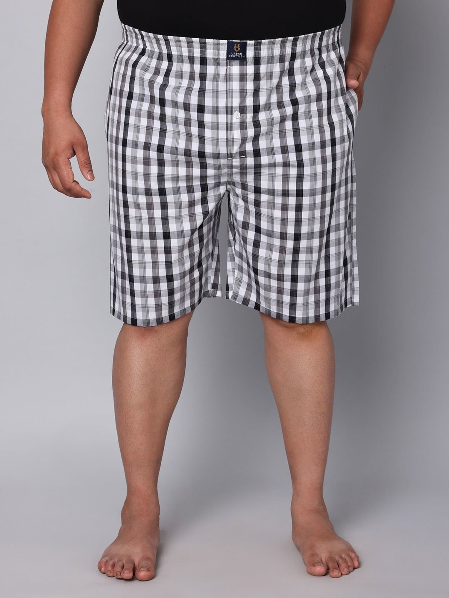 Urban Scottish Multi Cotton Regular fit Checks Boxers