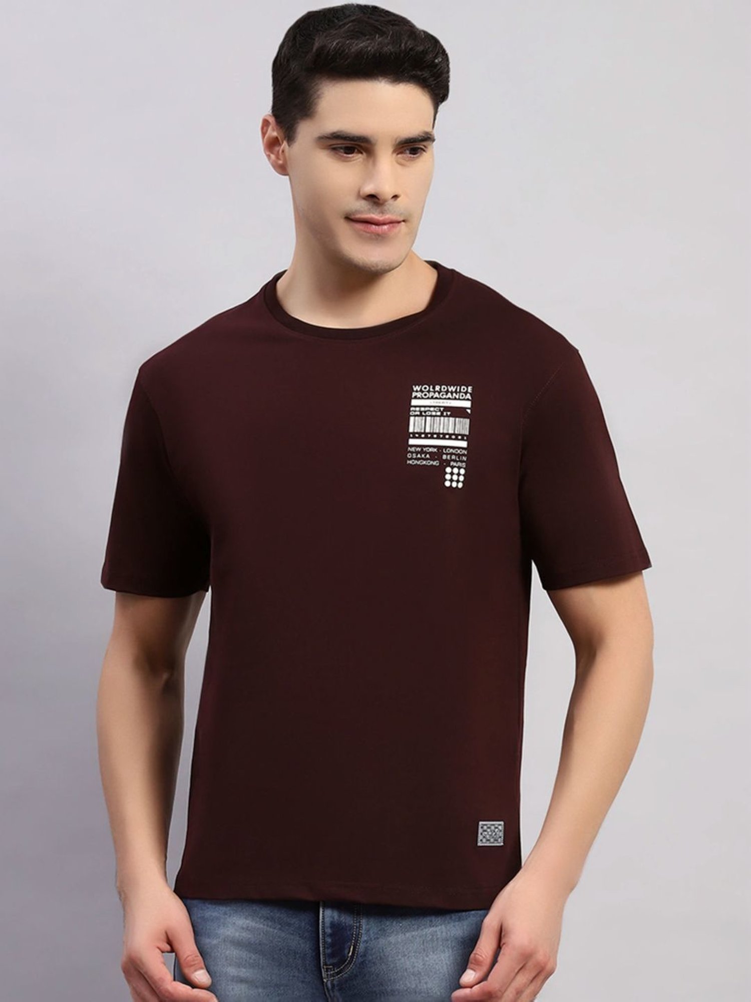 Rock.It Wine Smart Fit Printed T-Shirt