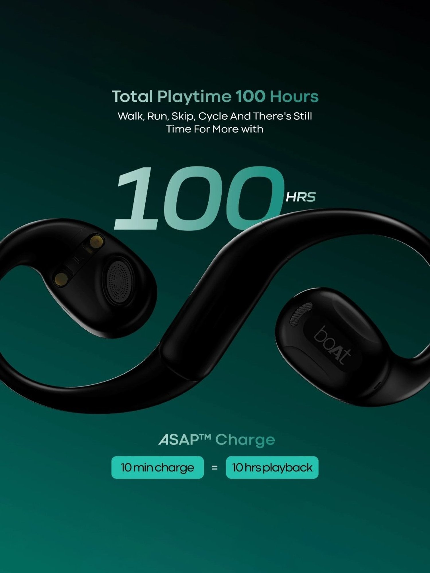 Boat Airdopes ProGear In Ear Bluetooth Earbuds with with 100 Hours Playback (Black)