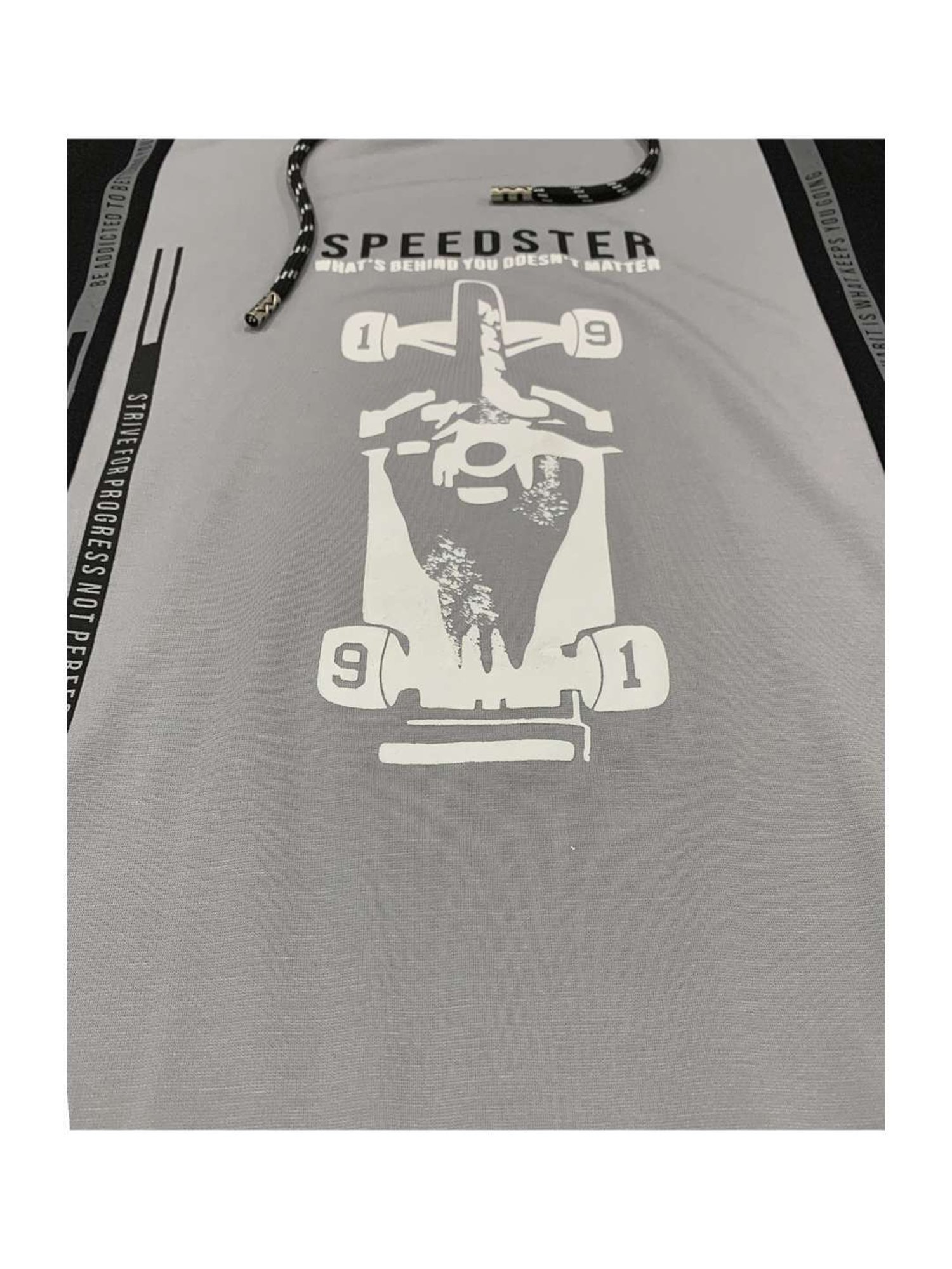 Cavio Kids Black & Grey Printed T-Shirt