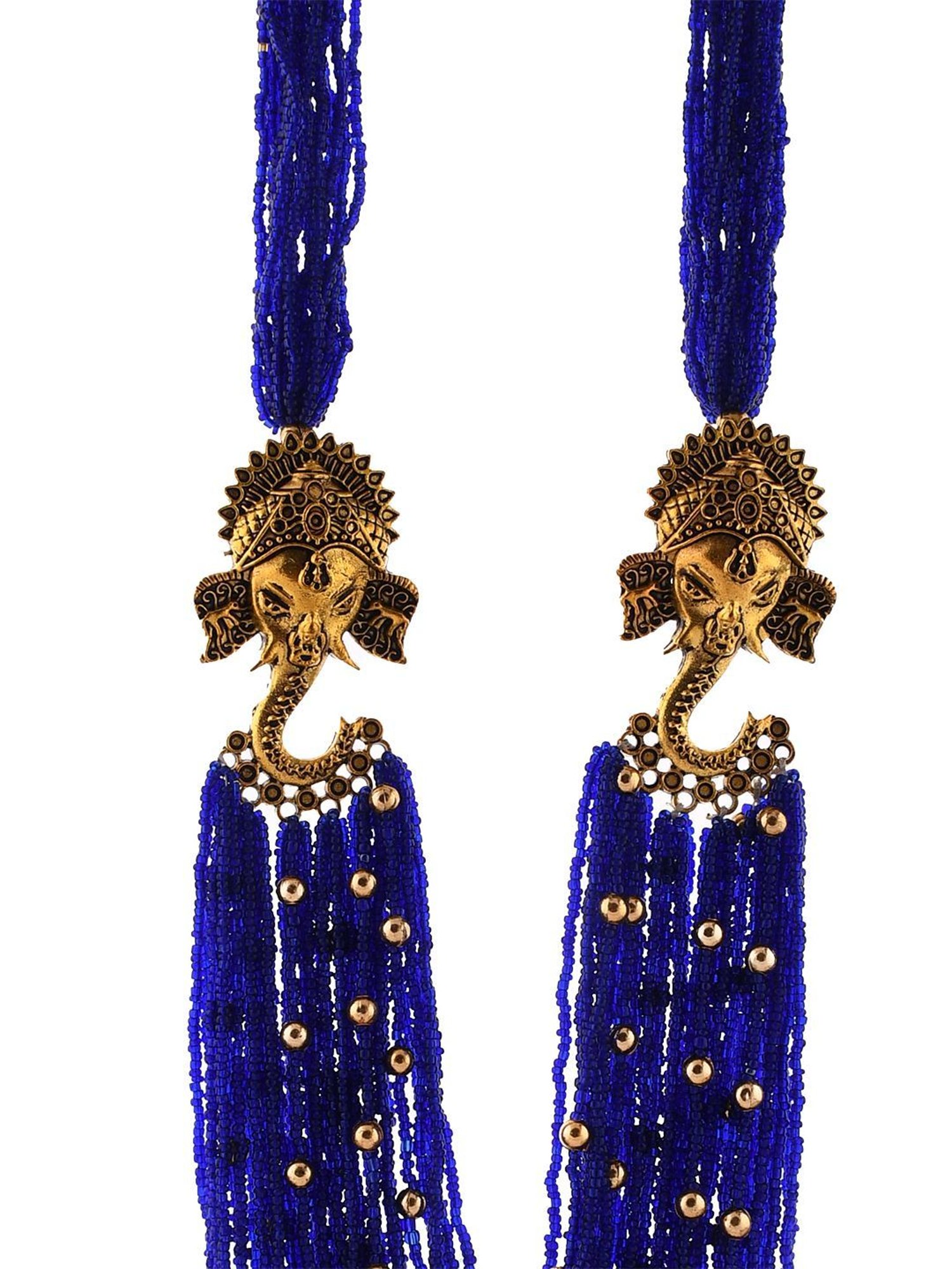 Imli Street Blue Long Beaded Handcrafted Necklace