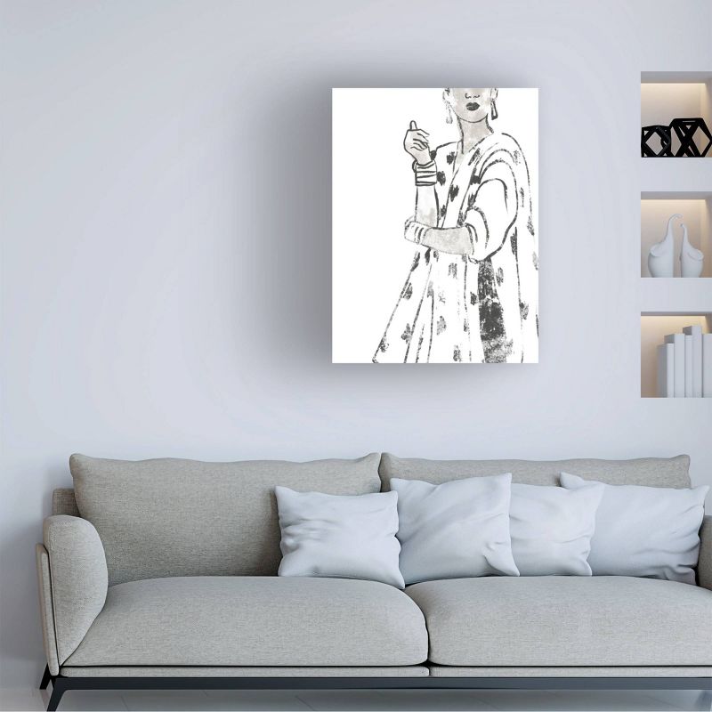 24" x 32" June Erica Vess 'Fashion Plate Power II' Unframed Canvas Art - Trademark Fine Art