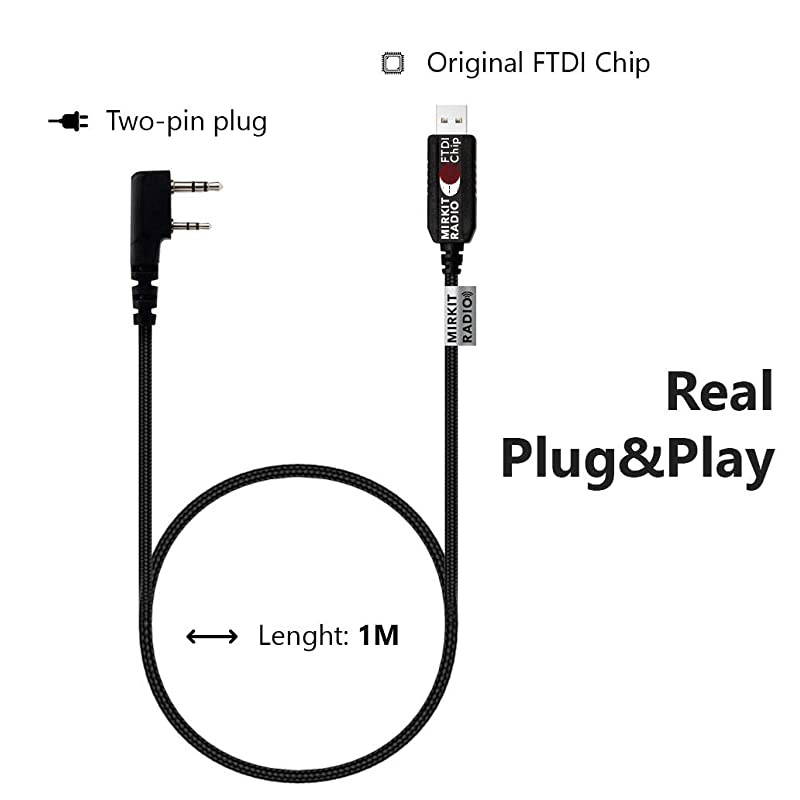 USB FTDI Programming Cable Model 3 Black for Flashing Analogue Ham Radio: Baofeng, , Wouxun, Kenwood, Archell, Retevis