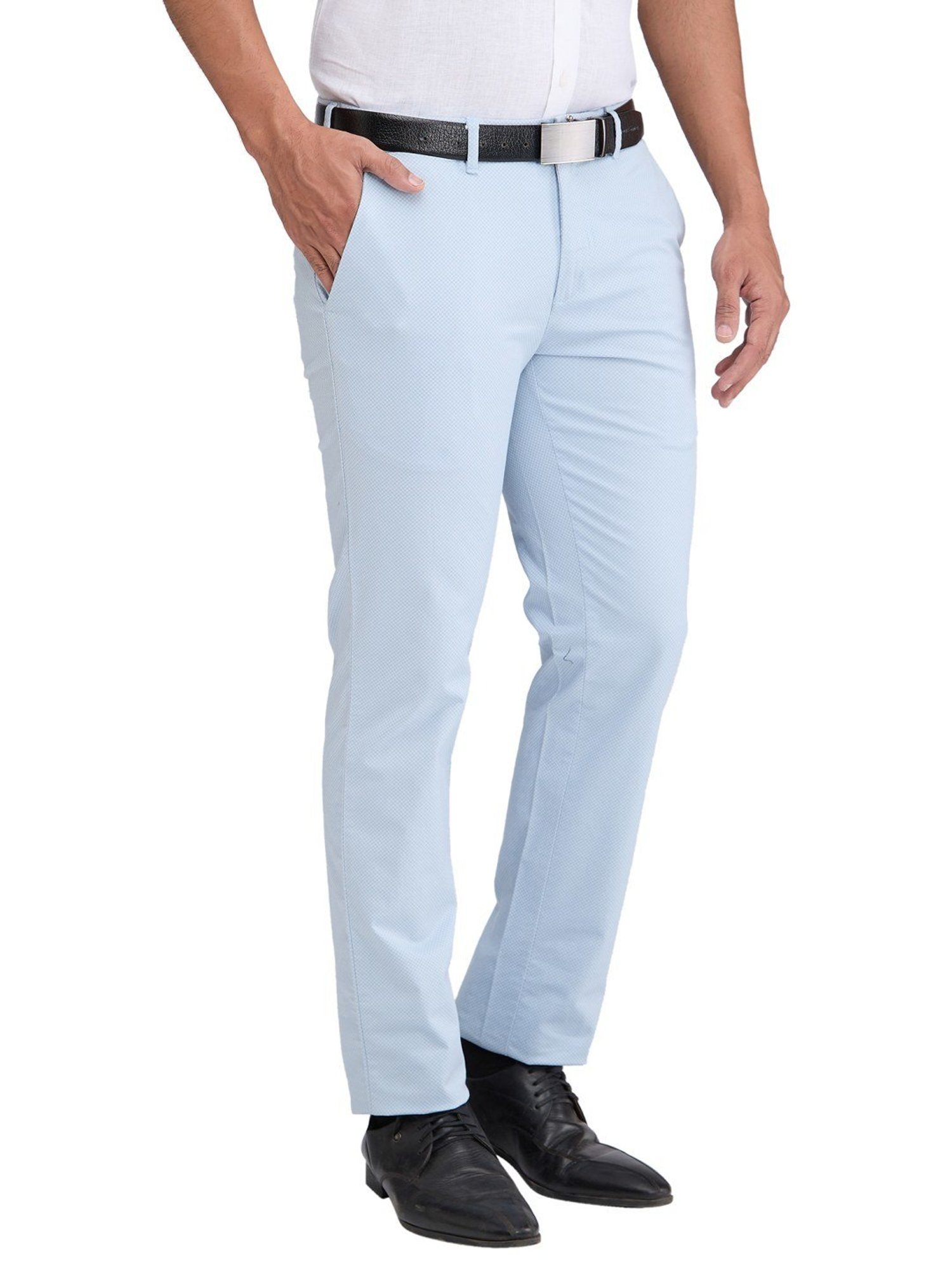 Arrow Navy Regular Fit Trousers