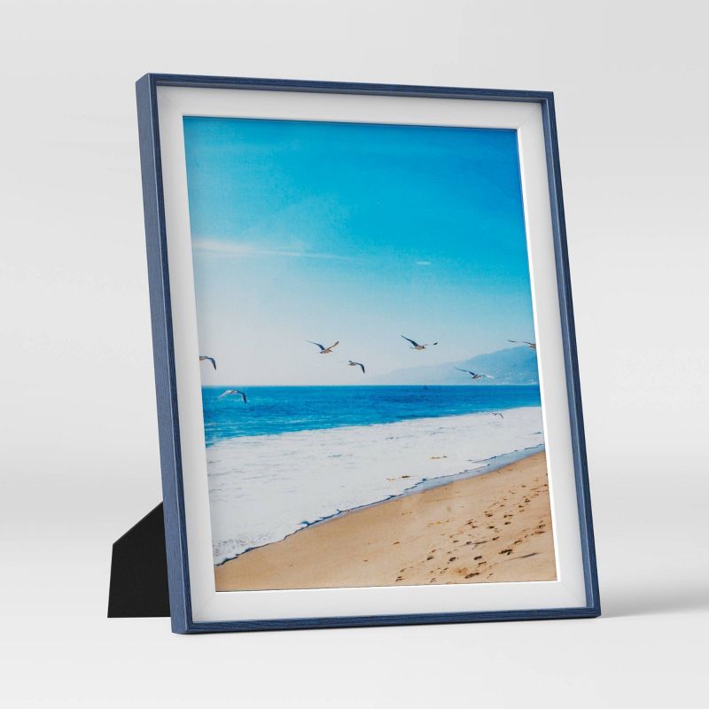 8" x 10" Slanted Step Picture Frame Navy/White - Room Essentials™