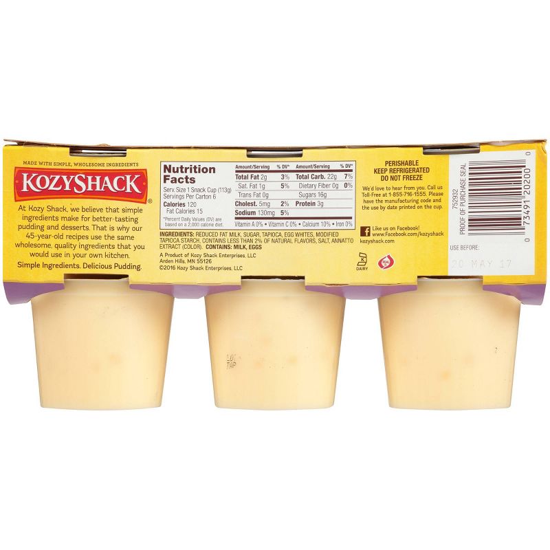 Kozy Shack Original Tapioca Pudding Cups - 4oz/6ct