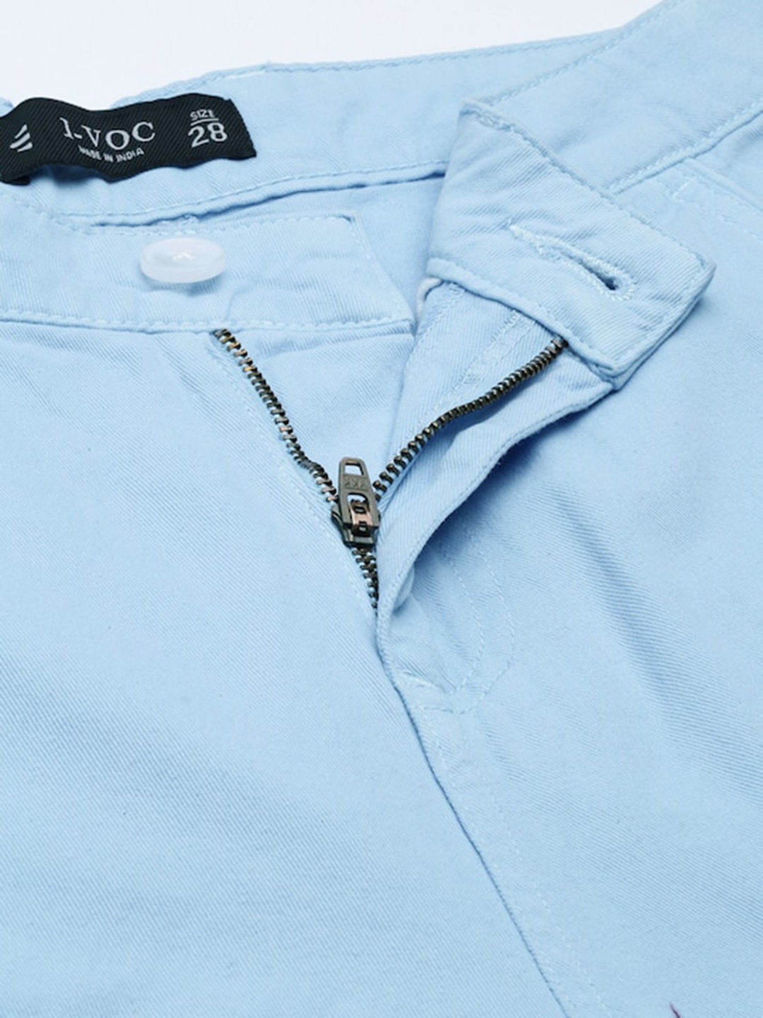 IVOC Powder Blue Slim Fit Mid Rise Cargo Joggers