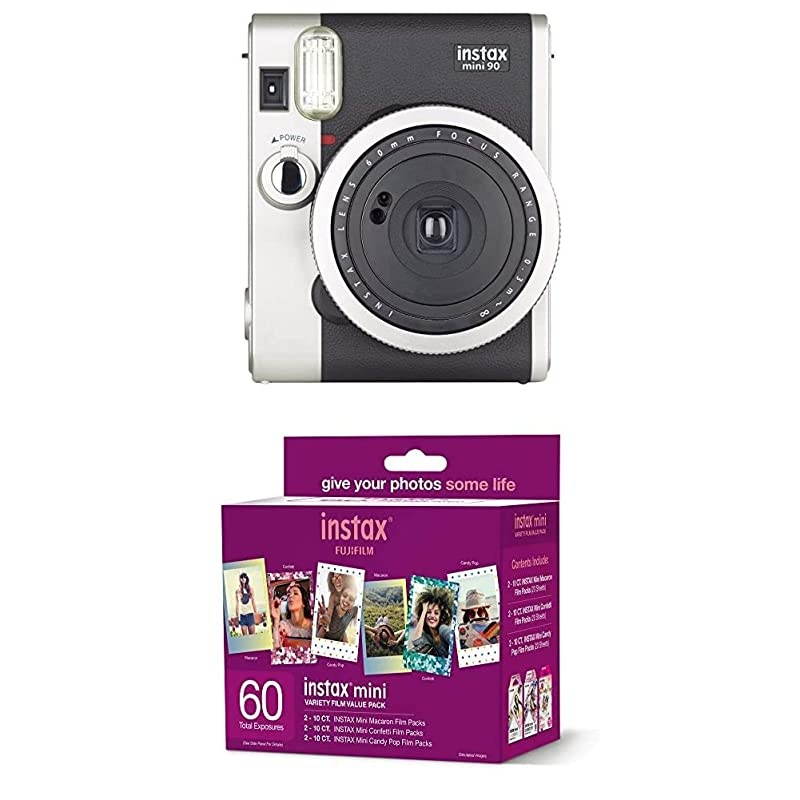 Instax Mini 90 Neo Classic Instant Film Camera + w/60-pack
