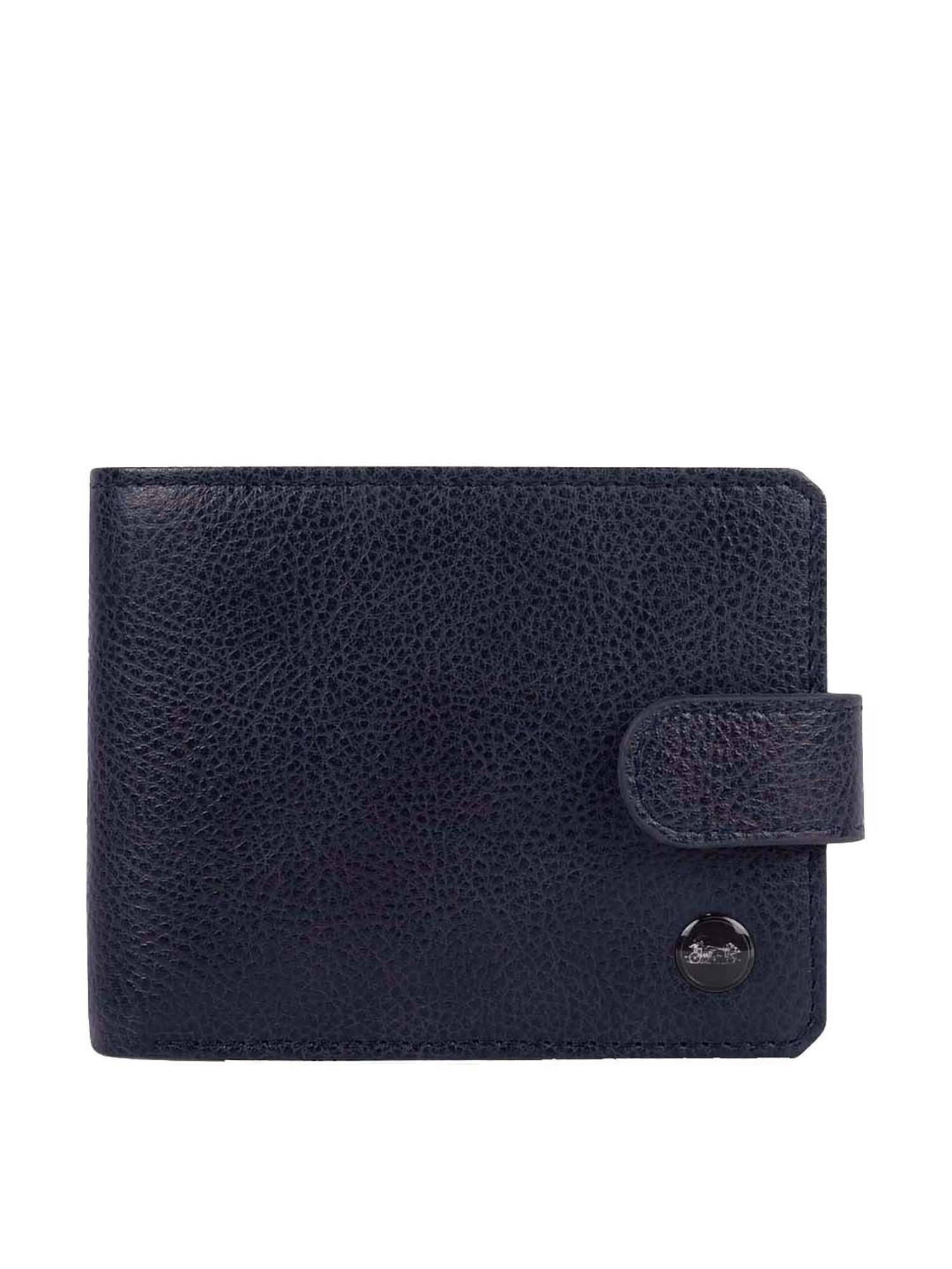 BELWABA Navy Casual Leather Bi-Fold Wallet for Men