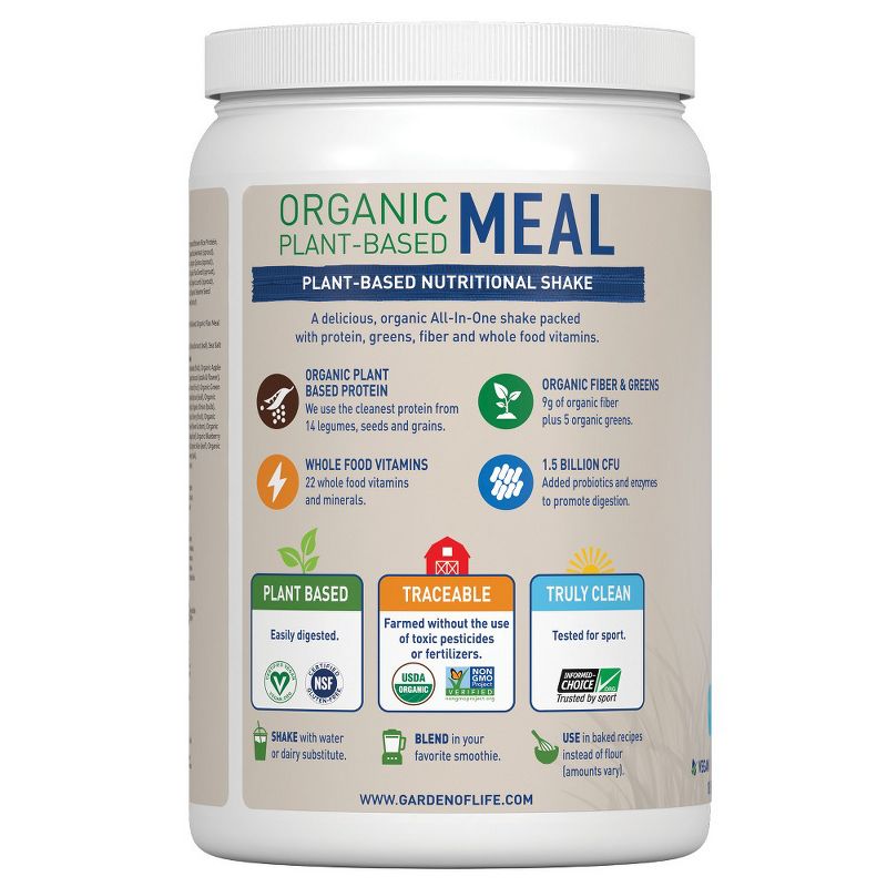 Garden of Life Organic Vegan Meal Replacement Shake Mix - Vanilla - 22oz