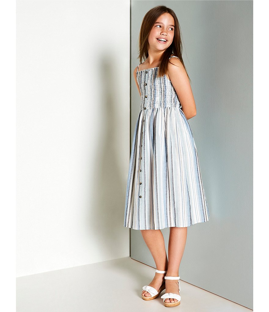 Guess Big Girls 7-16 Striped Overall Dress