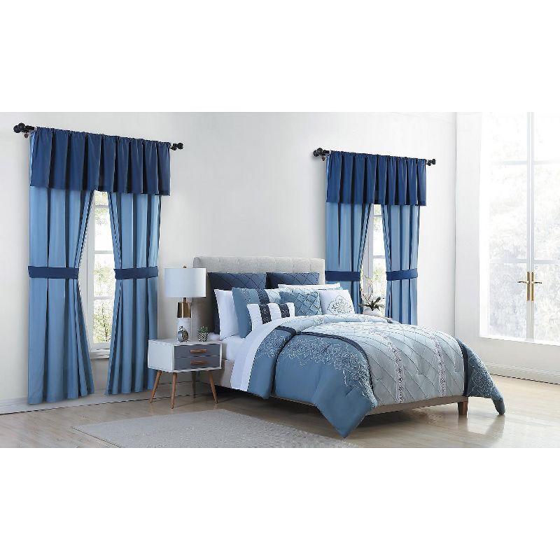 VCNY Home Carmie Embroidered Bed-in-a-Bag Comforter Set - Blue 20 Piece King