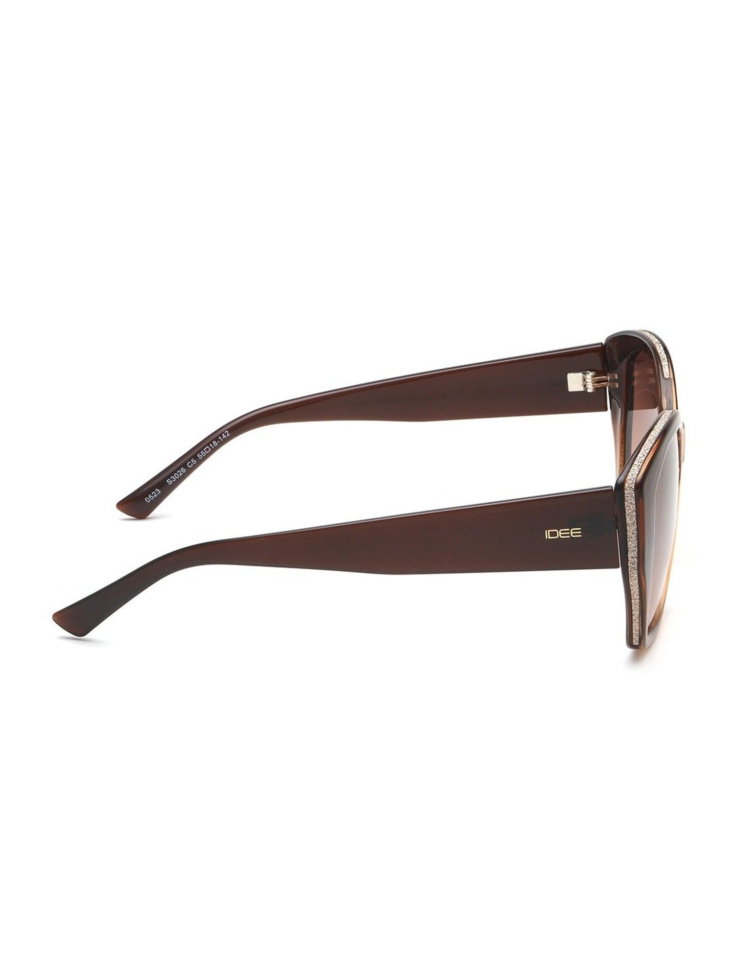 IDEE Dark Brown Aviator UV Protection Sunglasses for Women