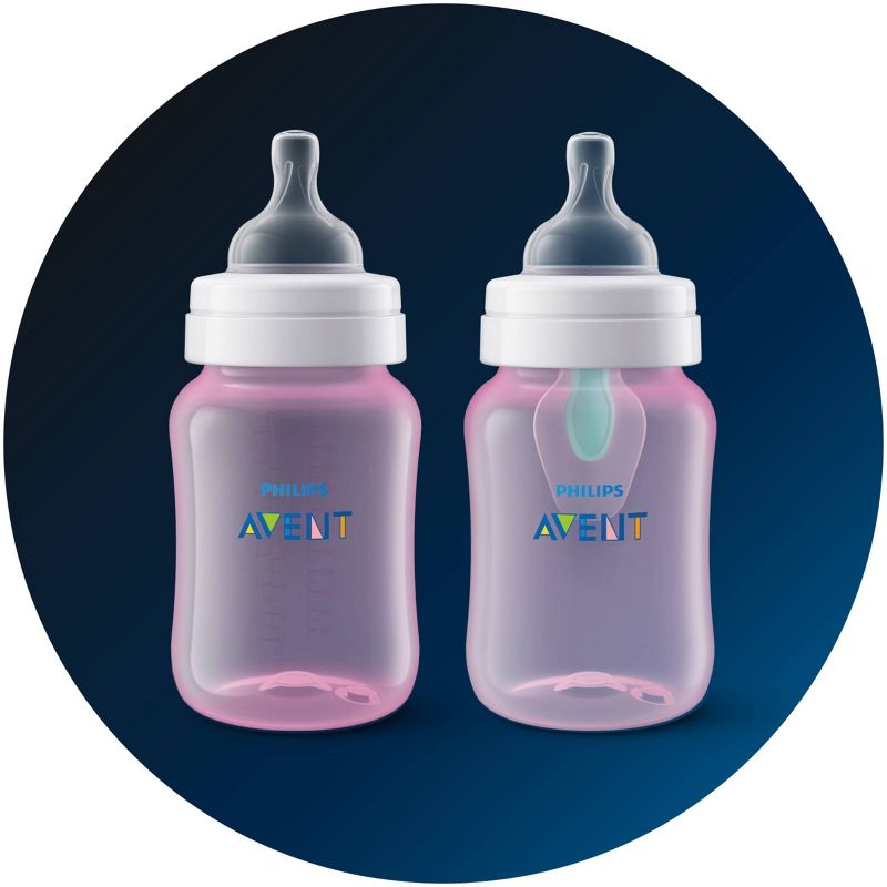Philips Avent Anti-colic Bottle With AirFree vent - Pink - 9oz/3pk