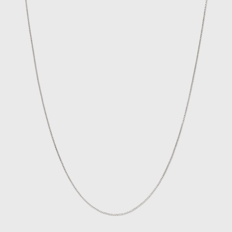 Sterling Silver Box Chain Necklace - Silver